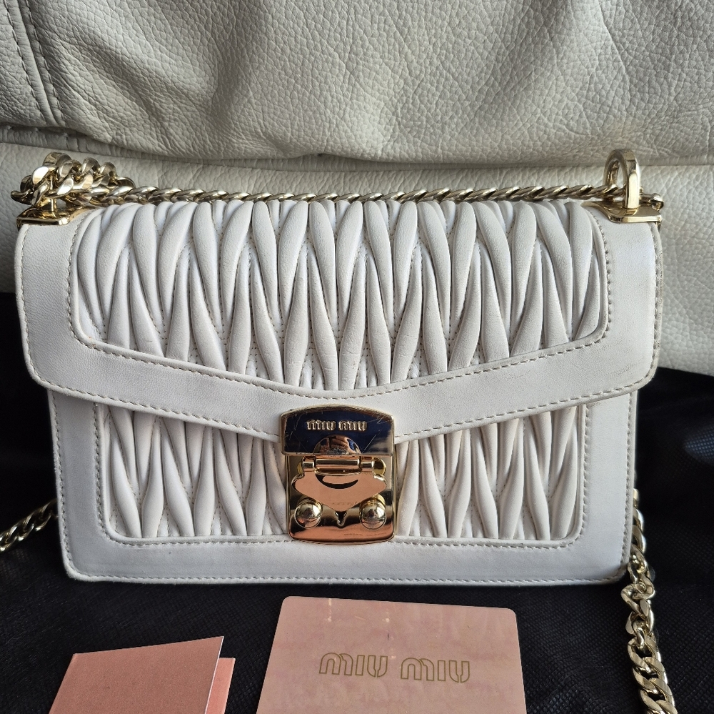 Authentic Miu Miu confidential leather crossbody